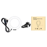 6.2 Dual-colour Ring Light with Usb 3 Modes Monitor Clip - Black