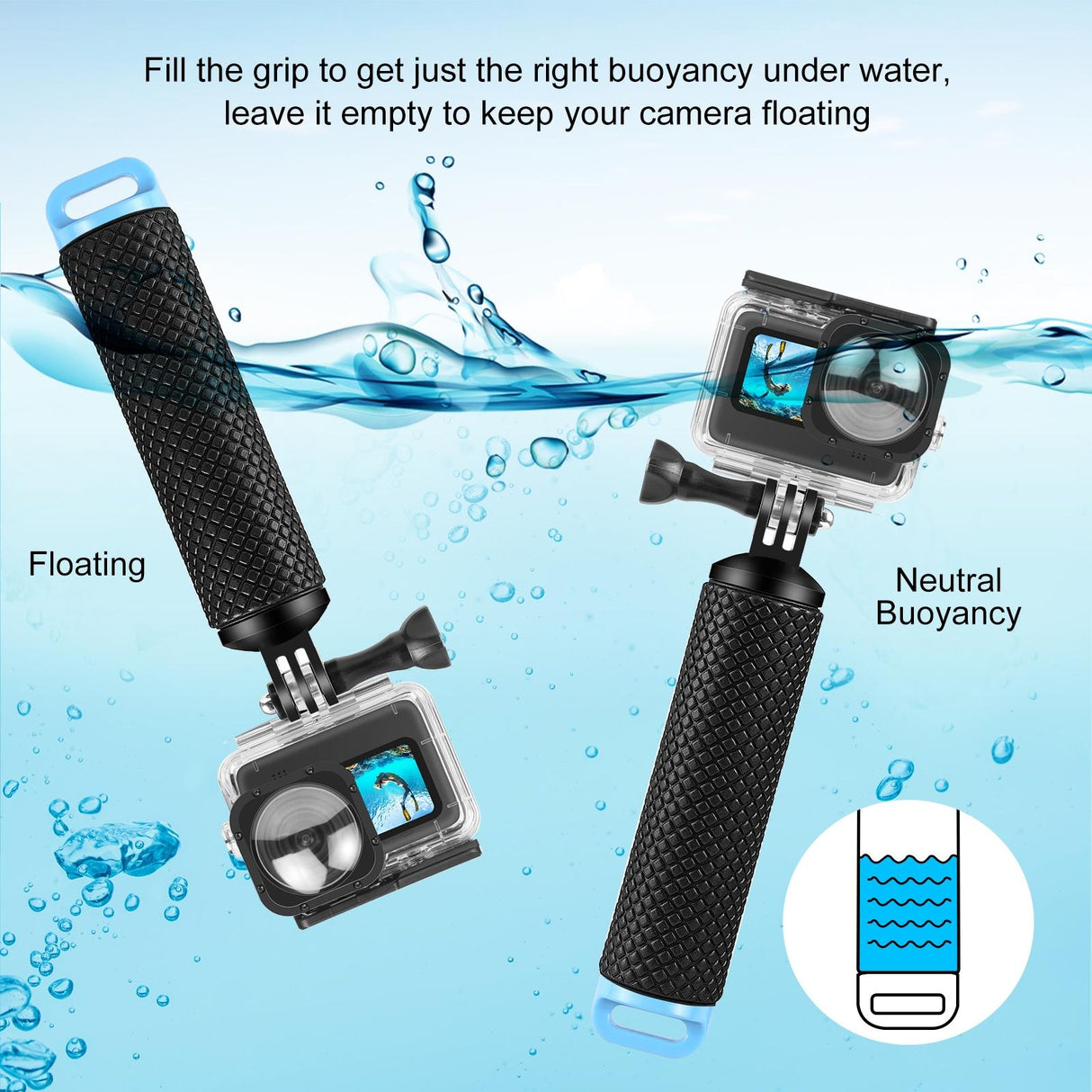 Action Camera Floating Handle Grip
