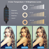 7.9 Led Ring Light with Usb 3 Modes Dual Colour Phone Clamp - Extra Image