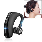 V9 Wireless Bluetooth Headset with Mic for Drivers - Black - Front View