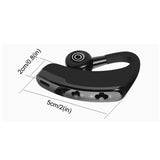 V9 Wireless Bluetooth Headset with Mic for Drivers - Black - Close-Up Angle