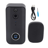 Wireless Doorbell Camera With Night Vision And Motion Detection - Black - Side View