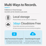 Wireless Doorbell Camera With Night Vision And Motion Detection - Black - Rear View