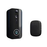 Wireless Doorbell Camera With Night Vision And Motion Detection - Black - Front View