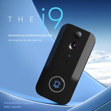 Wireless Doorbell Camera With Night Vision And Motion Detection - Black - Low Angle