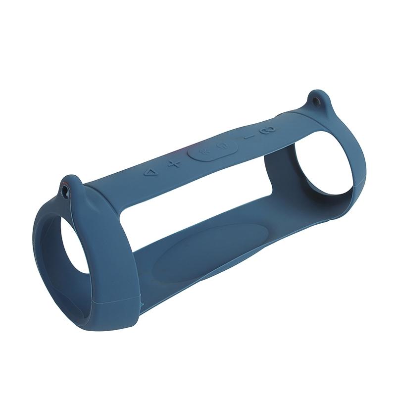 Portable Silicone Speaker Cover with Shoulder Strap & Carabiner for Jbl Charge 5 - Black