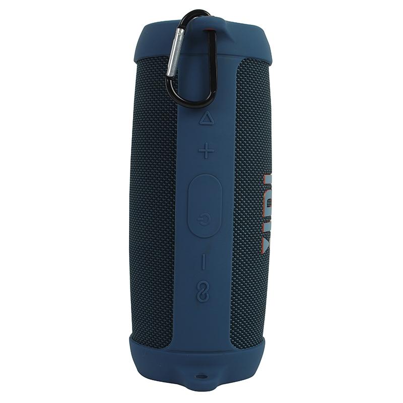 Portable Silicone Speaker Cover with Shoulder Strap & Carabiner for Jbl Charge 5 - Black