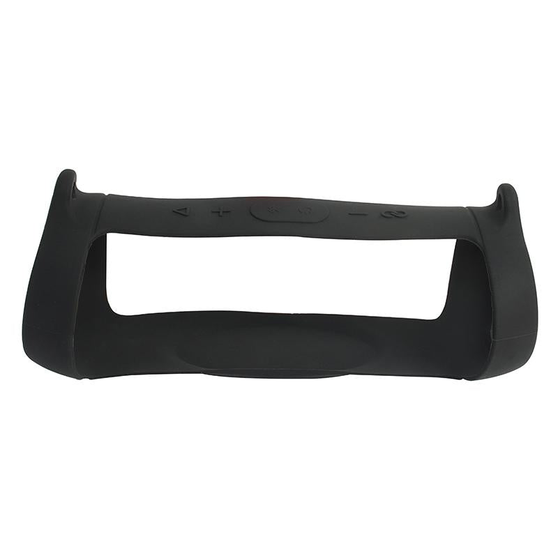 Portable Silicone Speaker Cover with Shoulder Strap & Carabiner for Jbl Charge 5 - Black