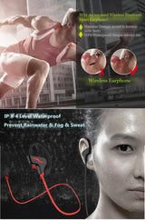 Sport Style Bluetooth 4.1 In-ear Earphone for Iphone - S30 - Black - Top-Down View