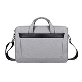 Expandable Laptop Bag - Waterproof Oxford Cloth Detachable Shoulder Strap - Black - Front View