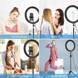 11.8 Led Ring Light with Tripod and Phone Clamp - 3 Modes Dual Colour Temperature Curved Surface - Black - Extra Image