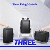 Large Capacity Business Laptop Backpack with Usb Port - Breathable & Stylish Black 30x12x44cm - Close-Up Angle