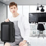 Large Capacity Business Laptop Backpack with Usb Port - Breathable & Stylish Black 30x12x44cm - Low Angle