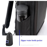 Large Capacity Business Laptop Backpack with Usb Port - Breathable & Stylish Black 30x12x44cm