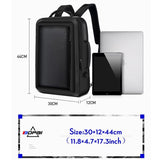 Large Capacity Business Laptop Backpack with Usb Port - Breathable & Stylish Black 30x12x44cm - Extra Image