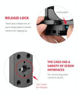 Video Camera Cage Stabilizer For Nikon Z6 / Z7 - Black - 45-Degree Angle