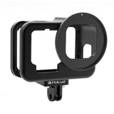 Aluminum Protective Cage for Gopro Hero with Uv Lens and Insurance Frame - Side View