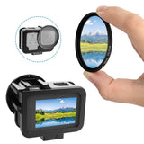 Aluminum Protective Cage for Gopro Hero with Uv Lens and Insurance Frame - Close-Up Angle