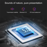 Waterproof Wireless Bluetooth Earphones with Magnetic Charging Box - 300mah - Black