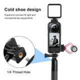 Insta360 X3 Cold Shoe Frame with Adapter and Screw - Top-Down View
