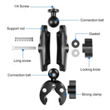 Universal Motorcycle Handlebar Mount for Action Cameras - Top-Down View