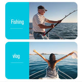 Universal Action Camera Head Strap Mount - Black - Close-Up Angle