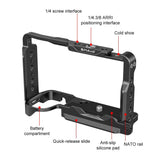 Camera Cage Stabilizer - Black Metal for Sony Zv-E10 Ii - Top-Down View