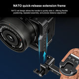 Camera Cage Stabilizer - Black Metal for Sony Zv-E10 Ii - Low Angle