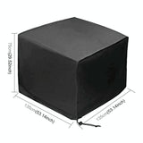 Waterproof Outdoor Furniture Cover - 210d Oxford Cloth - Anti-uv & Dust-proof - Fits 135x135x75cm - Black - Side View