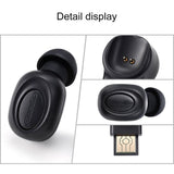 Wireless In-ear Headset with Usb Cable - Black 5.0 - Extra Image