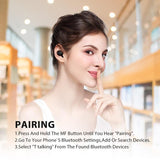 Wireless In-ear Headset with Usb Cable - Black 5.0 - Extra Image