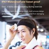 Wireless Earbuds with Noise Cancellation & Magnetic Charging - Led Display - Low Angle