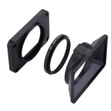 Sony Rx0 / Rx0 Ii Front Panel with Uv Filter and Sunshade - Black - 45-Degree Angle