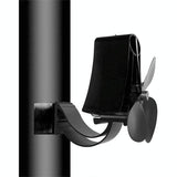 4-blade Heat Powered Fireplace Stove Fan - Aluminum - Black - Top-Down View