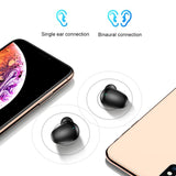 Wireless Stereo Bluetooth Headset with Charging Case and Digital Display - X7 Tws V5.0 - Black - Close-Up Angle
