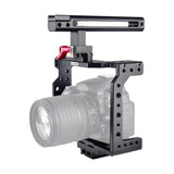 Video Camera Cage Stabilizer - Black Handle - Front View