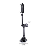 Articulating Magic Arm with Phone Clamp and Suction Cup - Side View