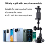 Articulating Magic Arm with Phone Clamp and Suction Cup - Rear View