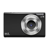 Full Hd 1080p Digital Camera with 44mp 16x Zoom - 2.4 Inch Screen for Children - Black - Side View