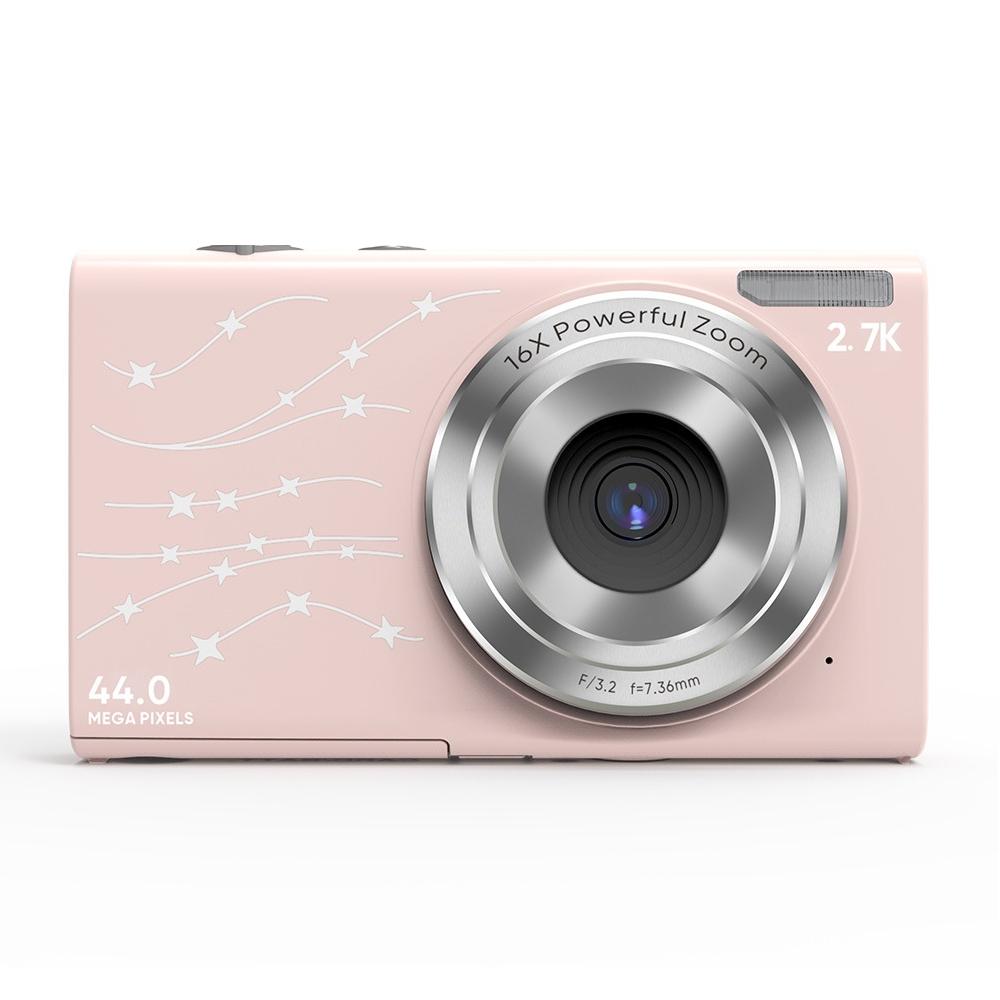 Full Hd 1080p Digital Camera with 44mp 16x Zoom - 2.4 Inch Screen for Children - Black