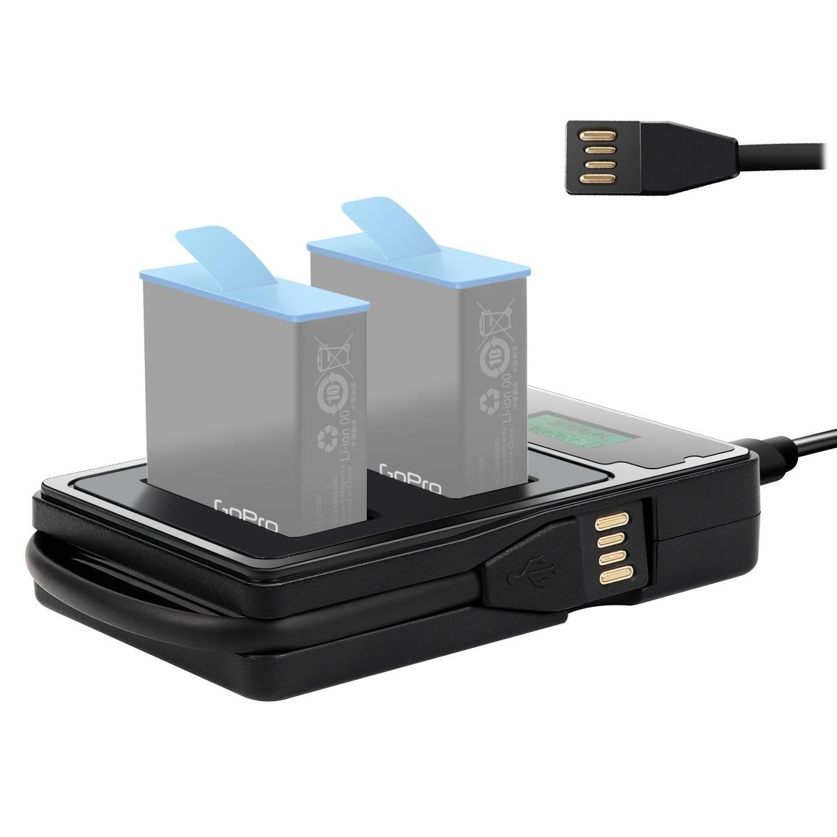 Gopro Hero9 Dual Battery Charger with Lcd Screen