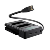 Gopro Hero9 Dual Battery Charger with Lcd Screen - Side View