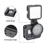 Aluminum Protective Cage with 52mm Uv Lens for Gopro Hero8 - 45-Degree Angle