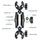 Dualheads Crab Clamp Handlebar Mount for Action Cameras - Top-Down View