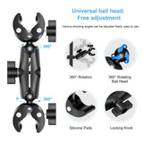 Dualheads Crab Clamp Handlebar Mount for Action Cameras - Rear View