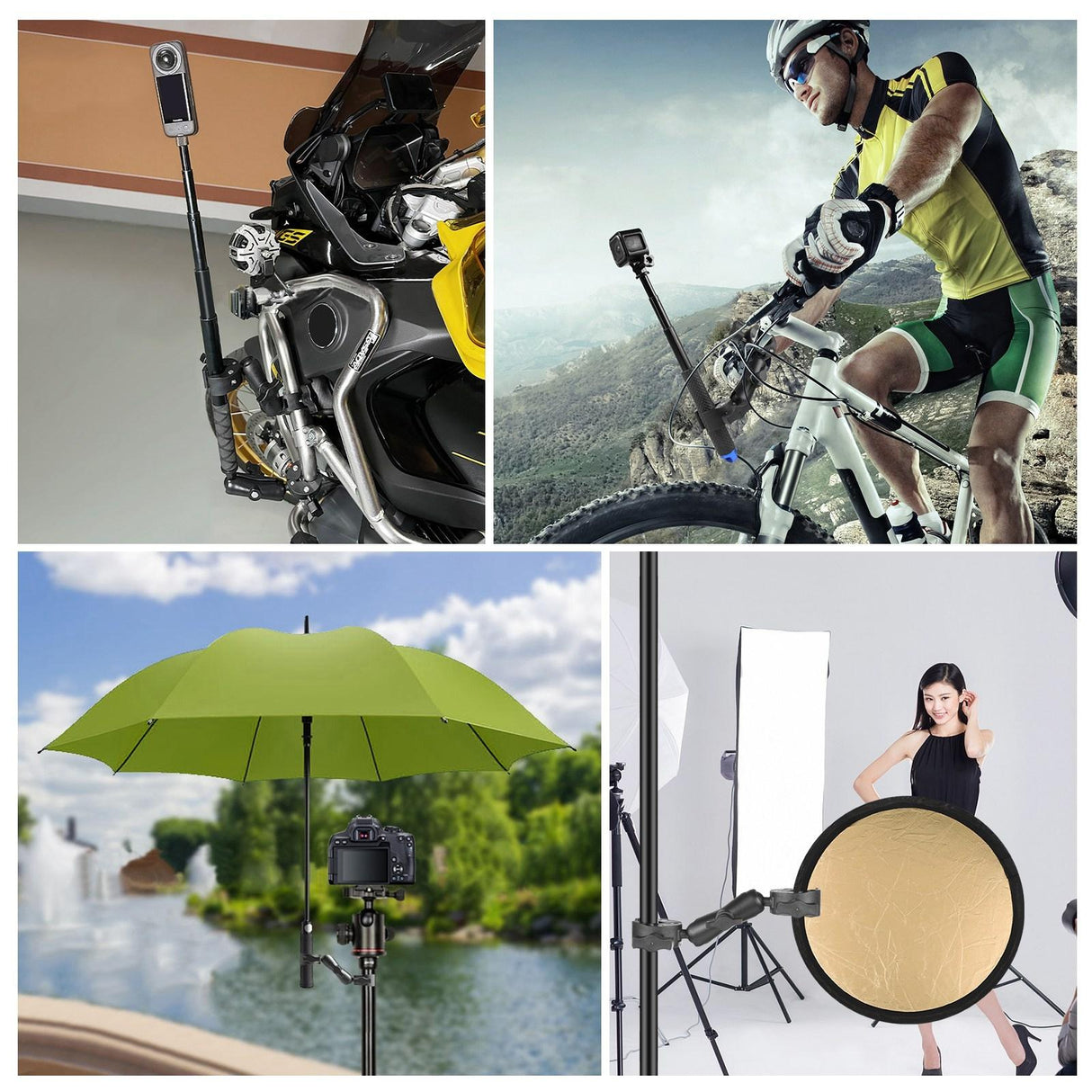 Dualheads Crab Clamp Handlebar Mount for Action Cameras