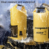 Waterproof Dual Shoulder Strap Dry Bag 10L Capacity - Black - Low Angle