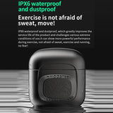 Wireless Bluetooth 5.3 Earphones - Black Ipx6 Edc - 45-Degree Angle