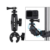 Adjustable 360 Degree Action Camera Clamp Holder - Extended Version - Front View