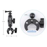 Adjustable 360 Degree Action Camera Clamp Holder - Extended Version - Top-Down View